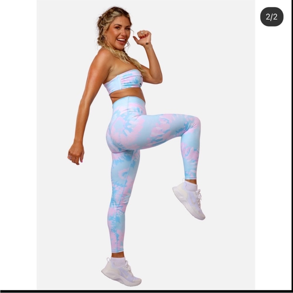 Moana smile club Blue and Pink Tie-Dye Activewear Set
